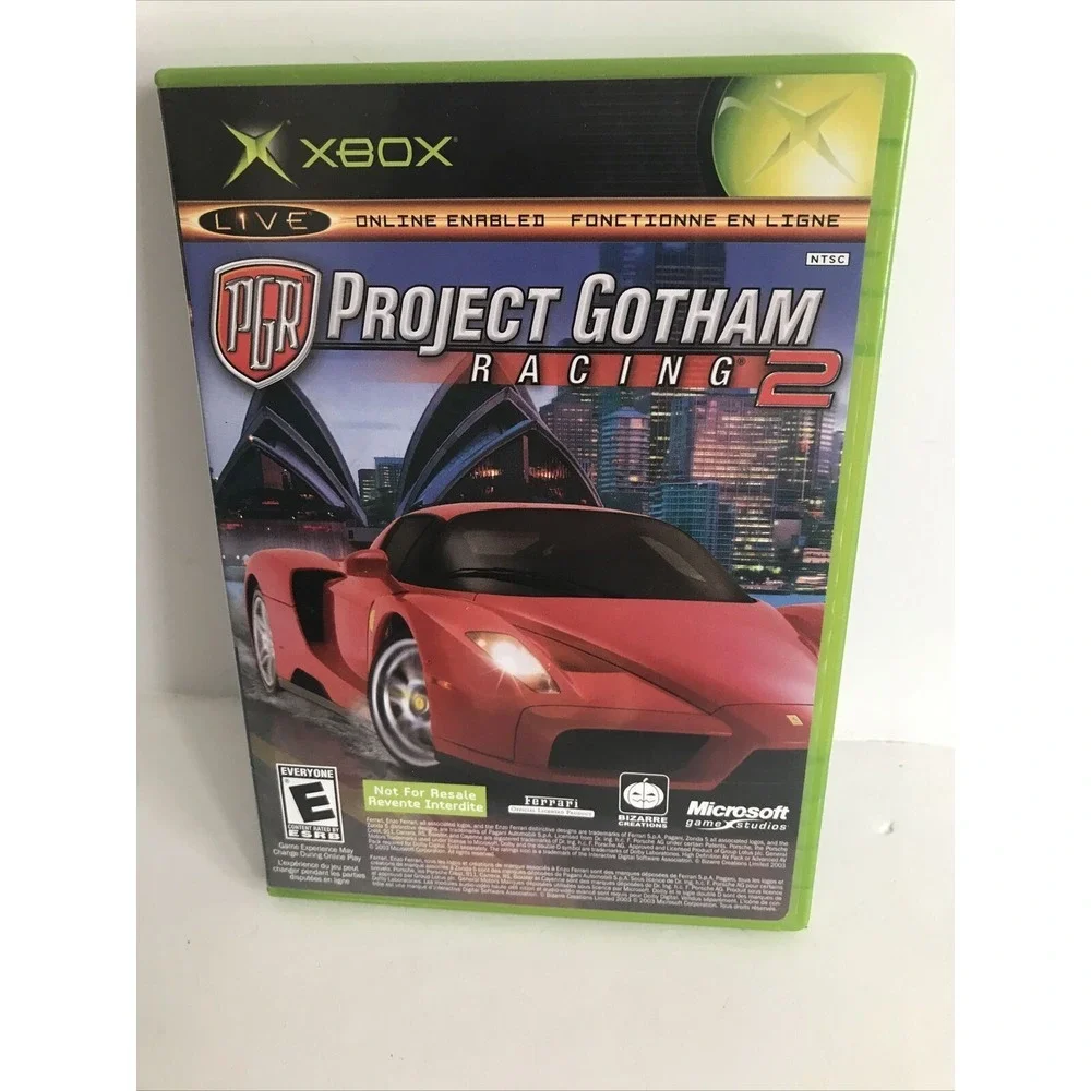 Project‎ Gotham Racing 2 & Arcade Original Xbox Video Game 2003 2 Disc Set